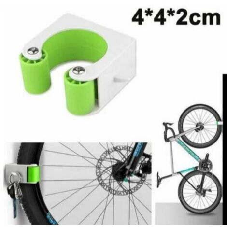 Support de stationnement vélo boucle de stationnement VTT simple famille crochet mural équipement d'équitation-442cm, vert, 2 pièces