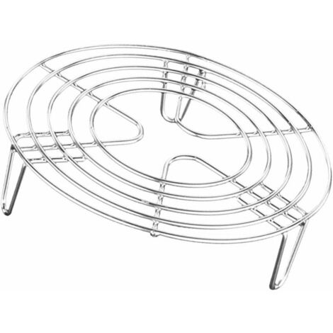 Support de Support de Dessous de Plat Supports à Vapeur en Acier Inoxydable Racks à Vapeur Rond Panier Multifonction Autocuiseur Support à Vapeur pour Pot Instantané Autocuiseur16x16x4CM
