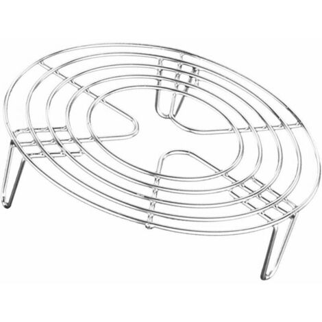 Support de Support de Dessous de Plat Supports à Vapeur en Acier Inoxydable Racks à Vapeur Rond Panier Multifonction Autocuiseur Support à Vapeur pour Pot Instantané Autocuiseur16x16x4CM