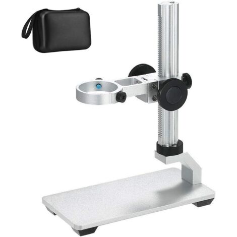 Support de Support en Alliage d'aluminium pour Microscope USB/Wi-FI numérique, Monture en métal de diamètre Universel  avec étui de Transport pour Microscope (Pas de Lumière)
