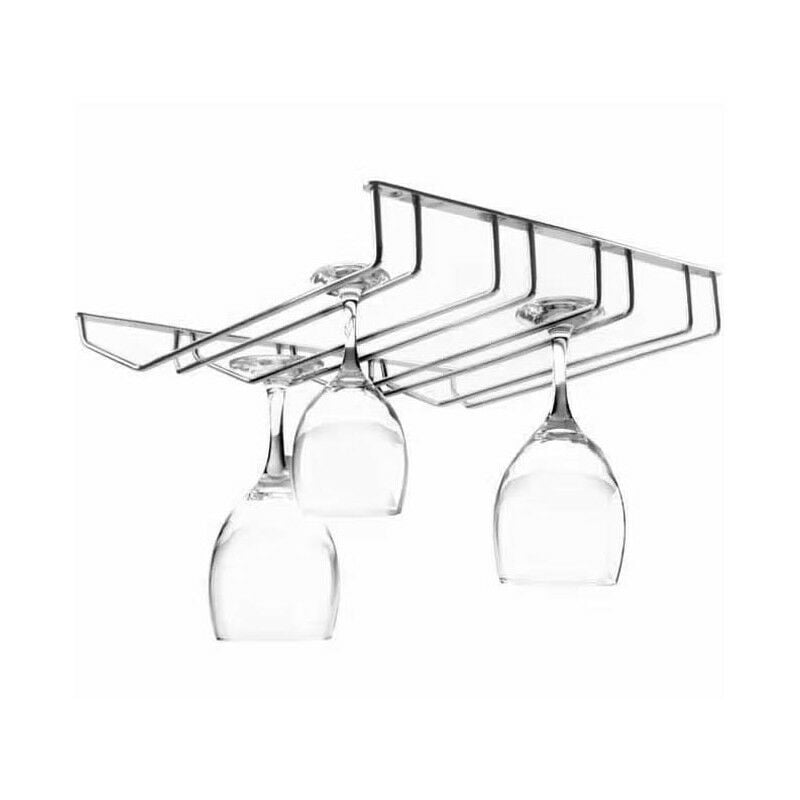 Lacor - Support de suspension chromé quadruple pour verres 34 x 40 cm