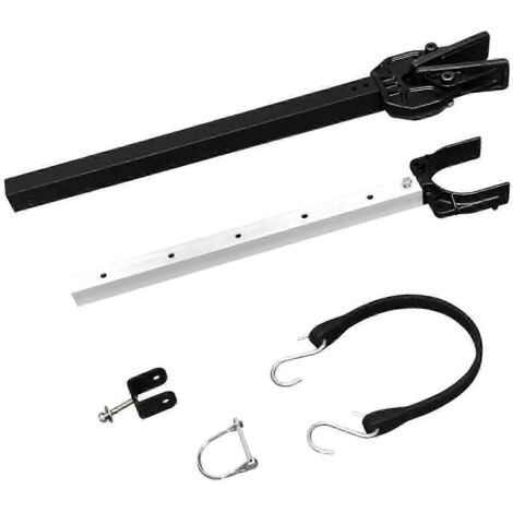 Support de tableau arrière réglable pour bateau, support moteur en caoutchouc pour bateau à moteur, rouleaux de montage et supports de remorque avec tête composite, noir