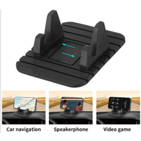 Support de tableau de bord antidérapant en caoutchouc pour voiture, GPS pour téléphone portable