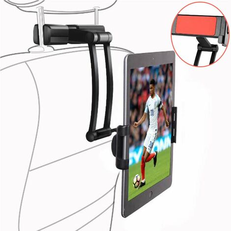 Support de tablette de voiture, appui-tête de voiture, Support de téléphone pour siège arrière, Rotation à 360 degrés pour Ipad Pro Samsung Huawei rouge