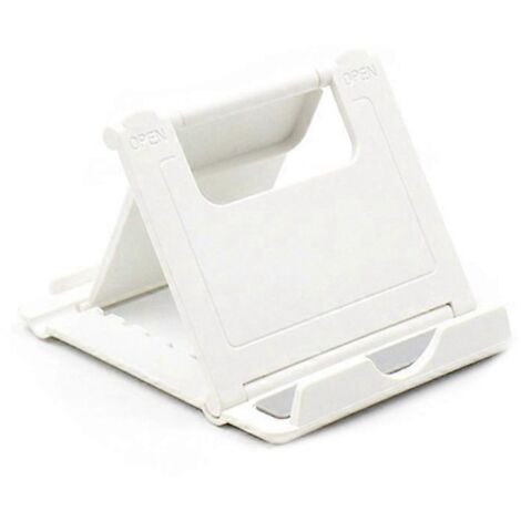 Support de tablette, support de bureau portable, double support pliable, blanc ---