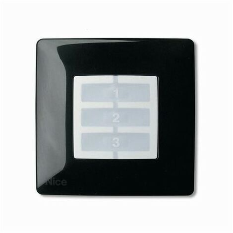 Support de télécommande / Emetteur NiceOpla plaque murale carré noir NICE