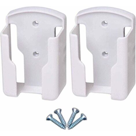 Support de télécommande mural pour systèmes de télévision et de climatisation Boîte de rangement murale pour télécommande univers pour télécommande, blanc, paquet de 2