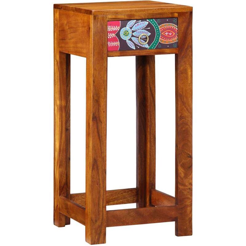 Vidaxl - Guéridon téléphone Marron 35 x 35 x 75 cm Bois d'acacia massif