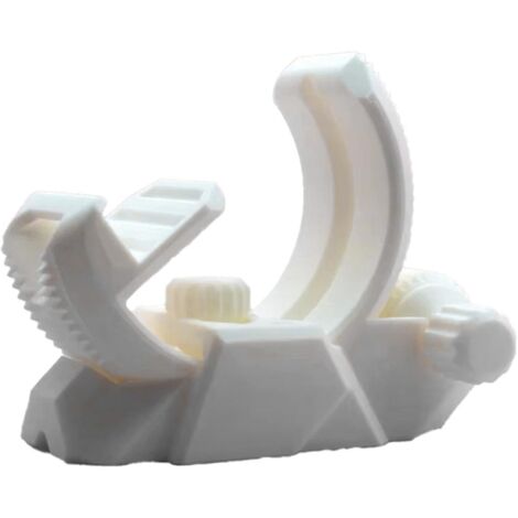Support de téléphone à motif chevrons imprimé, accessoire de bureau, blanc