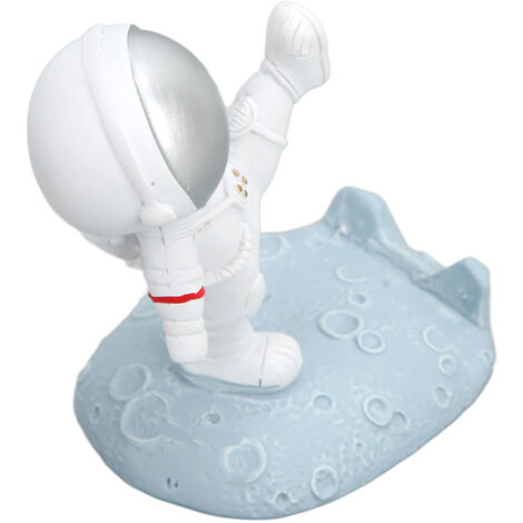 Support de Téléphone Astronaute en Résine Brillante, Design Stable et Anti-Glissant pour Bureau, Décoration de Bureau Moderne, Cadeau Technologique