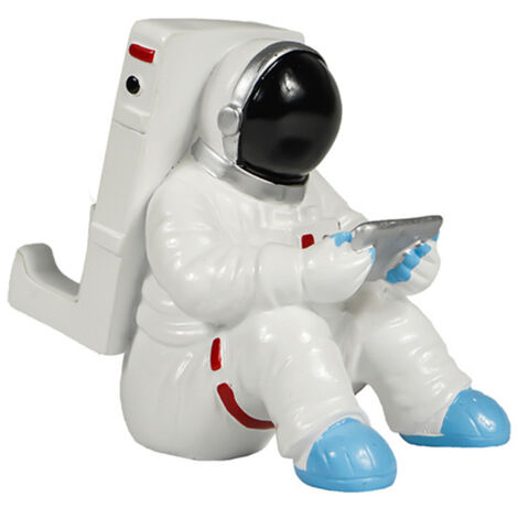 Support de Téléphone Astronaute en Résine - Design Unique et Stable - Porte Smartphone et Tablette - Dimensions 10x7x9.6cm
