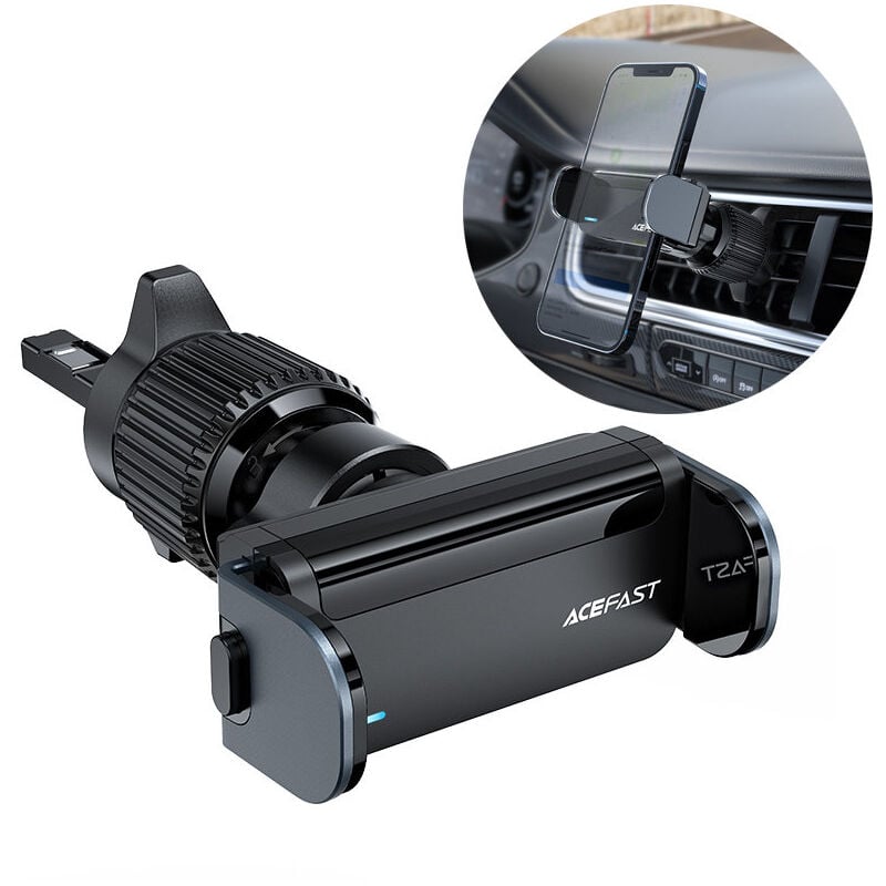 Support de téléphone automatique pour grille d'aération de voiture, noir