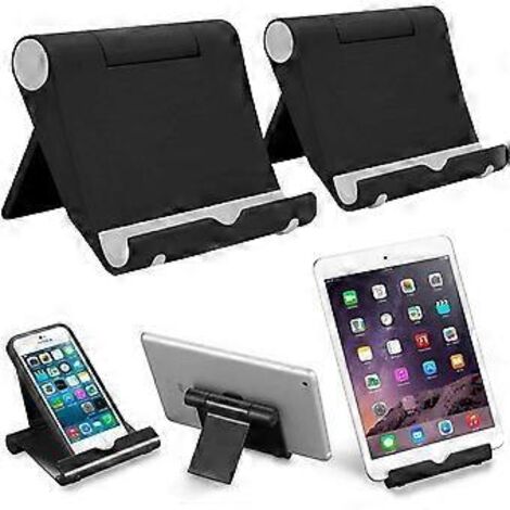 Support de téléphone de bureau pliable et réglable (lot de 2) pour iPhone 13 Mini Pro Max 12 11 Pro X XS XR 8 7 Galaxy S21 S20 S9 S8 Note (4-9 pouces)