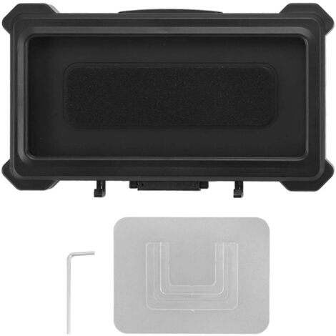 Support de téléphone de douche étanche, écran tactile, rotatif, fixation murale, étagère pour salle de bain et cuisine 9801B Noir