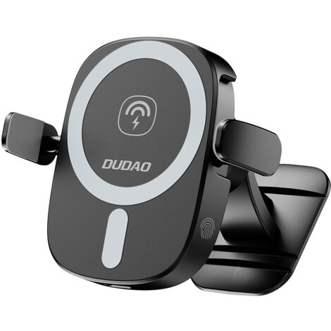 Support de téléphone de voiture avec chargeur à induction pour grille de tableau de bord 15 W - noir