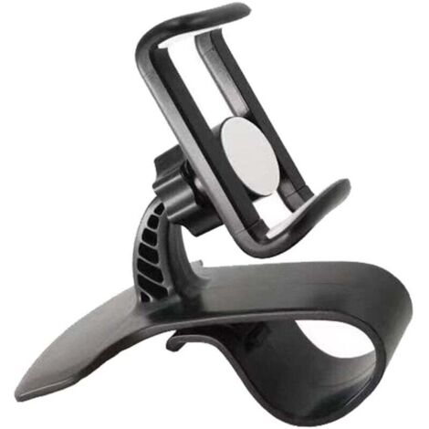 Support de téléphone de voiture avec clip rotatif à 360 degrés Support de téléphone universel pour tableau de bord de voiture Support de téléphone antidérapant pour iPhone, Samsung, smartphones