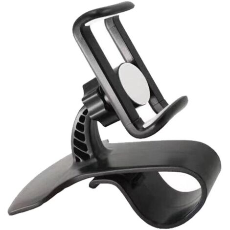 Support de téléphone de voiture avec clip rotatif à 360 degrés Support de téléphone universel pour tableau de bord de voiture Support de téléphone antidérapant pour iPhone, Samsung, smartphones