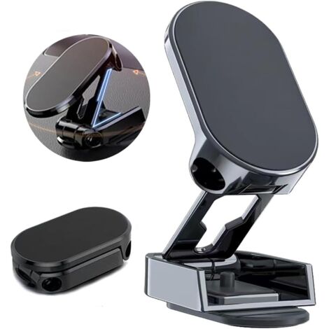 Support de téléphone de voiture pliable à ventouse, rotation à 360°, navigation automobile, magnétique, cadre fixe
