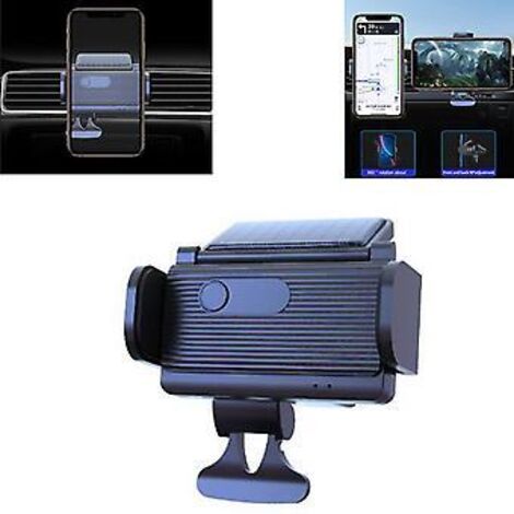 Support de téléphone de voiture solaire électrique à induction automatique pour grille d'aération