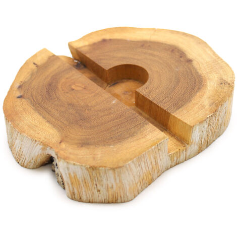 Support de téléphone en bois Gamal Lrg - Blanchiment de chaux- Vendu par 1