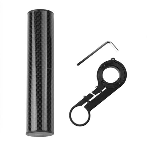 Support de téléphone et lampe pour vélo avec tube en carbone noir de 10cm