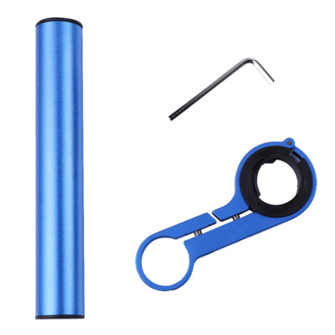Support de téléphone et lampe pour vélo, tube alliage bleu 10cm, accessoires guidon et cadre extension