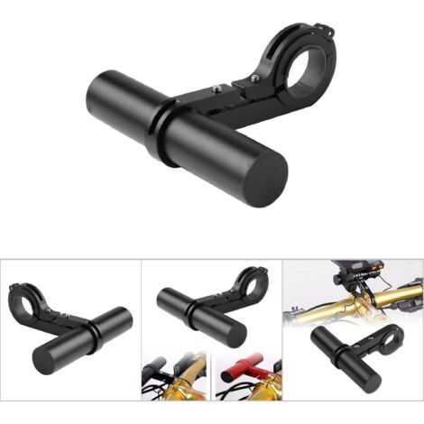 Support de téléphone et lampe pour vélo, tube alliage noir 10cm, accessoires guidon et cadre extension