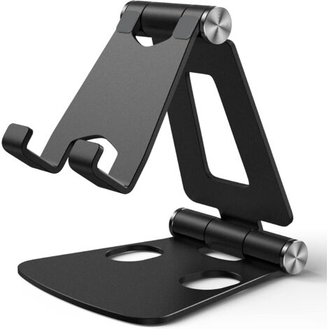 Support de téléphone portable multi-angle réglable en alliage d'aluminium, support de table pour smartphone portable, support de téléphone portable, support de bureau universel réglable en aluminium