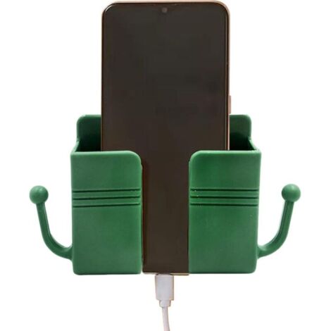 Support de Téléphone Portable Mural, Support Smartphone Autocollant, Étui de Rangement pour Télécommande vert