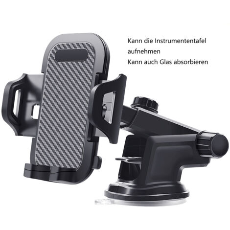 Support de téléphone portable pour voiture avec ventouse et ventilation 3 en 1, accessoire de voiture avec clip universel, support de téléphone portable rotatif à 360° compatible avec iPhone, Samsung,