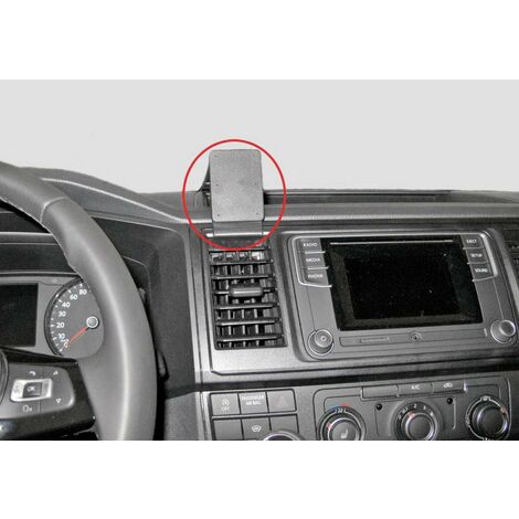 Support de téléphone portable pour VW Caravelle/T6 Transporter/Pickup (Bj. 16-20) – Installation facile sans perçage – Matériau plastique ABS noir – Brodit - Y456772