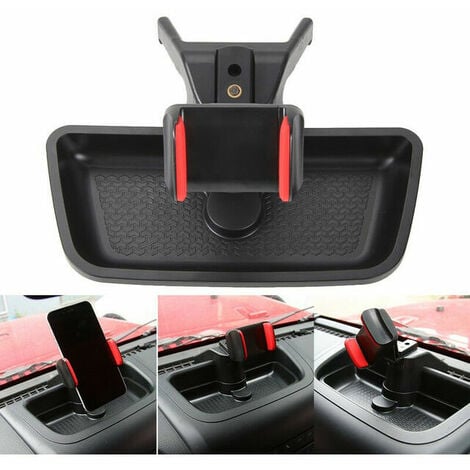EURITECSA Support de téléphone portable support de voiture support de téléphone rotatif pour Jeep Wrangler JK 2012-2017