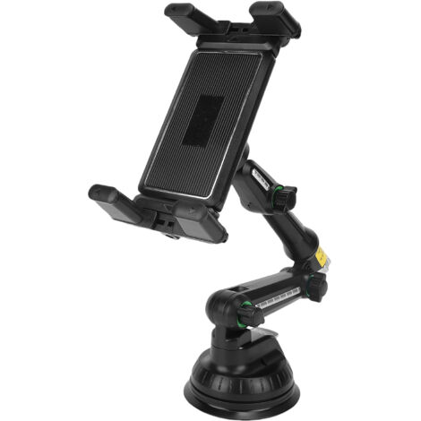Support de téléphone pour camion avec vue à 360°, bras long de 32,8 cm (12,9 pouces), ventouse puissante, fixation pour tablette sur tableau de bord ou pare-brise.