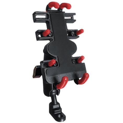 Support de téléphone pour moto/scooter, berceau antichoc pour rétroviseur, fixation par vis manuelle.