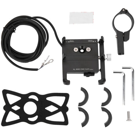 Support de Téléphone pour Moto Vélo Électrique avec Clip en Alliage d'Aluminium pour Navigation