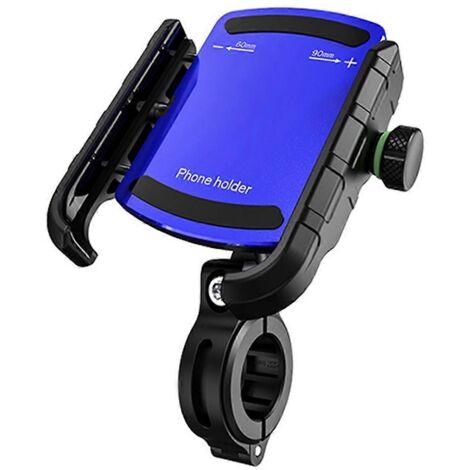 Support de téléphone pour moto, vue à 360°, support de téléphone pour vélo, bleu
