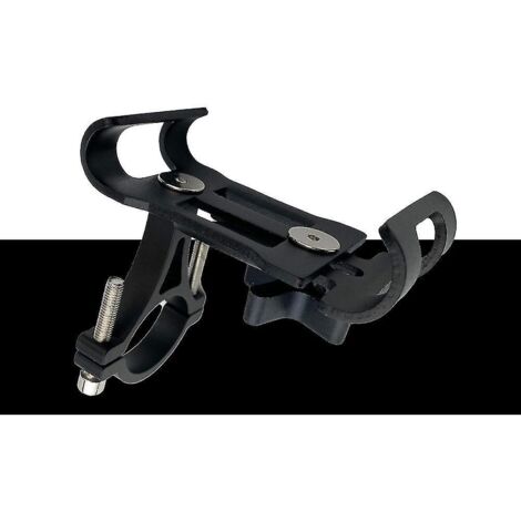 Support de téléphone pour vélo, anneau rotatif à 360° en alliage d'aluminium, antidérapant, compatible avec GPS, iPhone et Samsung - Noir