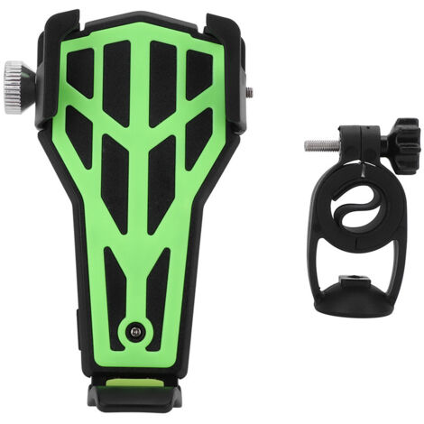 Support de téléphone pour vélo de montagne en PVC, porte-mobile pour guidon de vélo (Noir Vert)