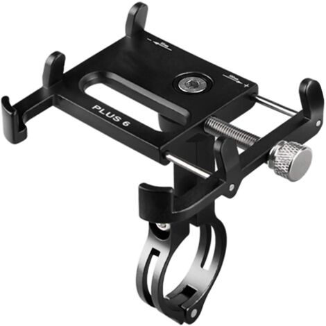 Support de téléphone pour vélo/moto, Aliaj en aluminium, 55-100mm, Noir