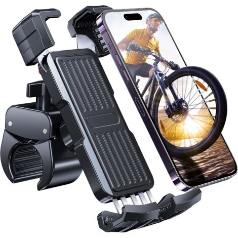 Support de téléphone pour vélo, support de téléphone pour moto, support de téléphone rotatif à 360 degrés pour iPhone 15, 14, 13,