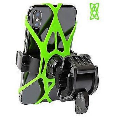 Support de téléphone pour vélo - Support de téléphone réglable pour guidon de moto, compatible avec les vélos électriques, VTT, scooters et motos tout-terrain - Support de téléphone pour vélo compatib