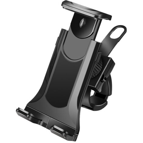 Support de téléphone pour vélo, support pour vélo électrique/moto, support télescopique réglable à 360° pour téléphone/tablette, noir Support de téléphone pour vélo
