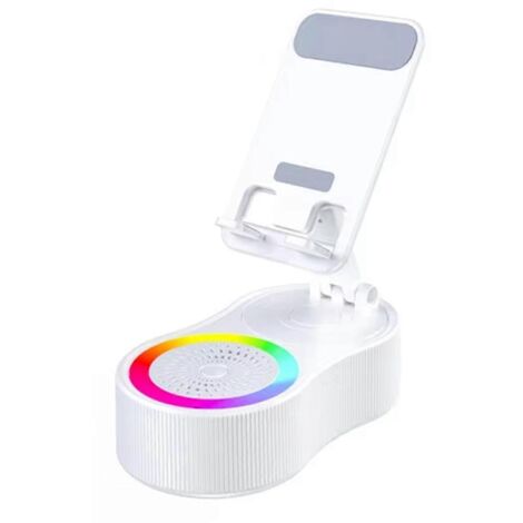 Support de téléphone rotatif à 360° avec fonction de levage, blanc