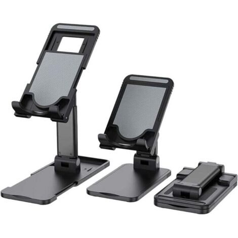 Support de téléphone, support de tablette de téléphone pliable pour bureau, support de levage universel pour téléphone portable de bureau avec hauteur et angle réglables