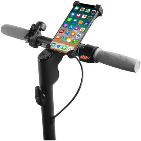 Support de téléphone télescopique rotatif à 360 degrés pour vélo, compatible avec les accessoires de fixation pour trottinettes électriques.