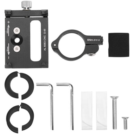 Support de téléphone universel en alliage d'aluminium G-85 pour moto et vélo, Noir