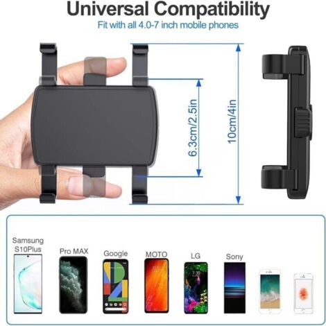 Support de Téléphone Voiture Rotation à 360 degrés,pour Tableau de Bord,Compatible avec GPS et Les téléphones Portables de 4,0 à 7,0 Pouces. Noir