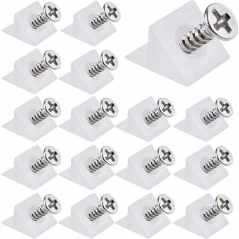 Support de tiroir en plastique - Kit de réparation de tiroir avec vis - Renfort de tiroir de meuble, kit de réparation d'affaissement (100 pièces)