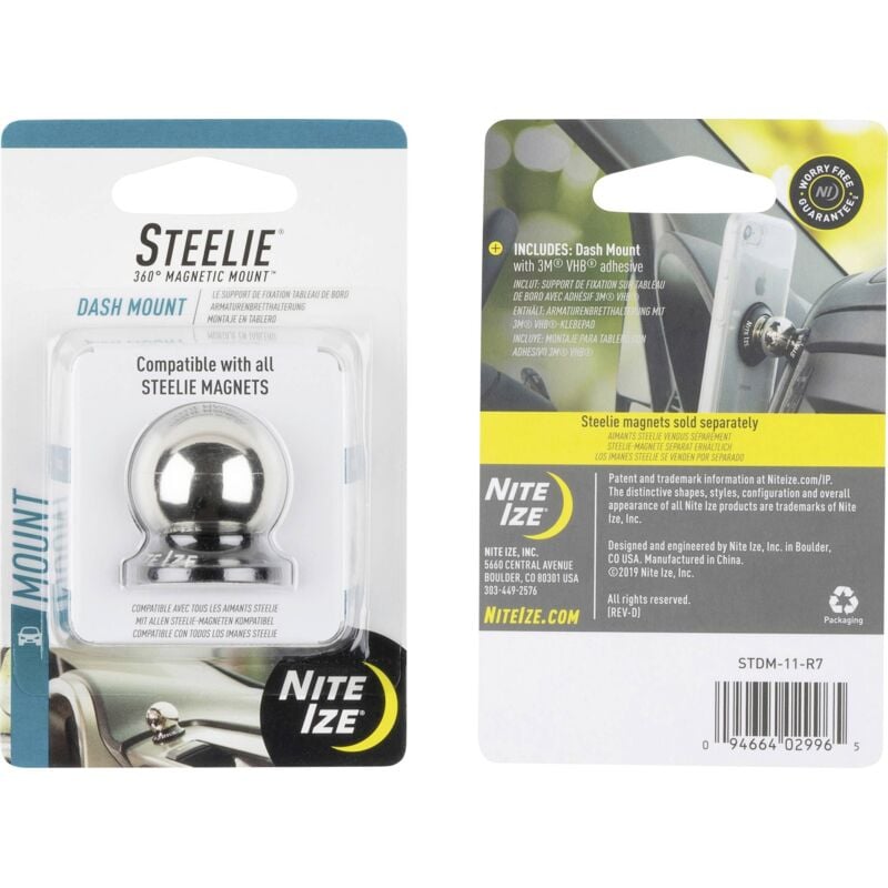 Nite Ize - Support de téléphone portable pour voiture Steelie Kugelhalterung fixation magnétique V078921