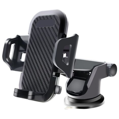 Support de tlphone portable ventouse rtractable pour voiture, support de tlphone portable multifonctionnel sortie d\'air, support de voiture lavable (noir)